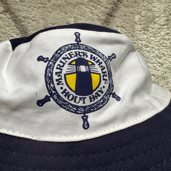 Vintage Mariner's Wharf Hout Bay South Africa Nautical Bucket Hat - Picture 2 of 6